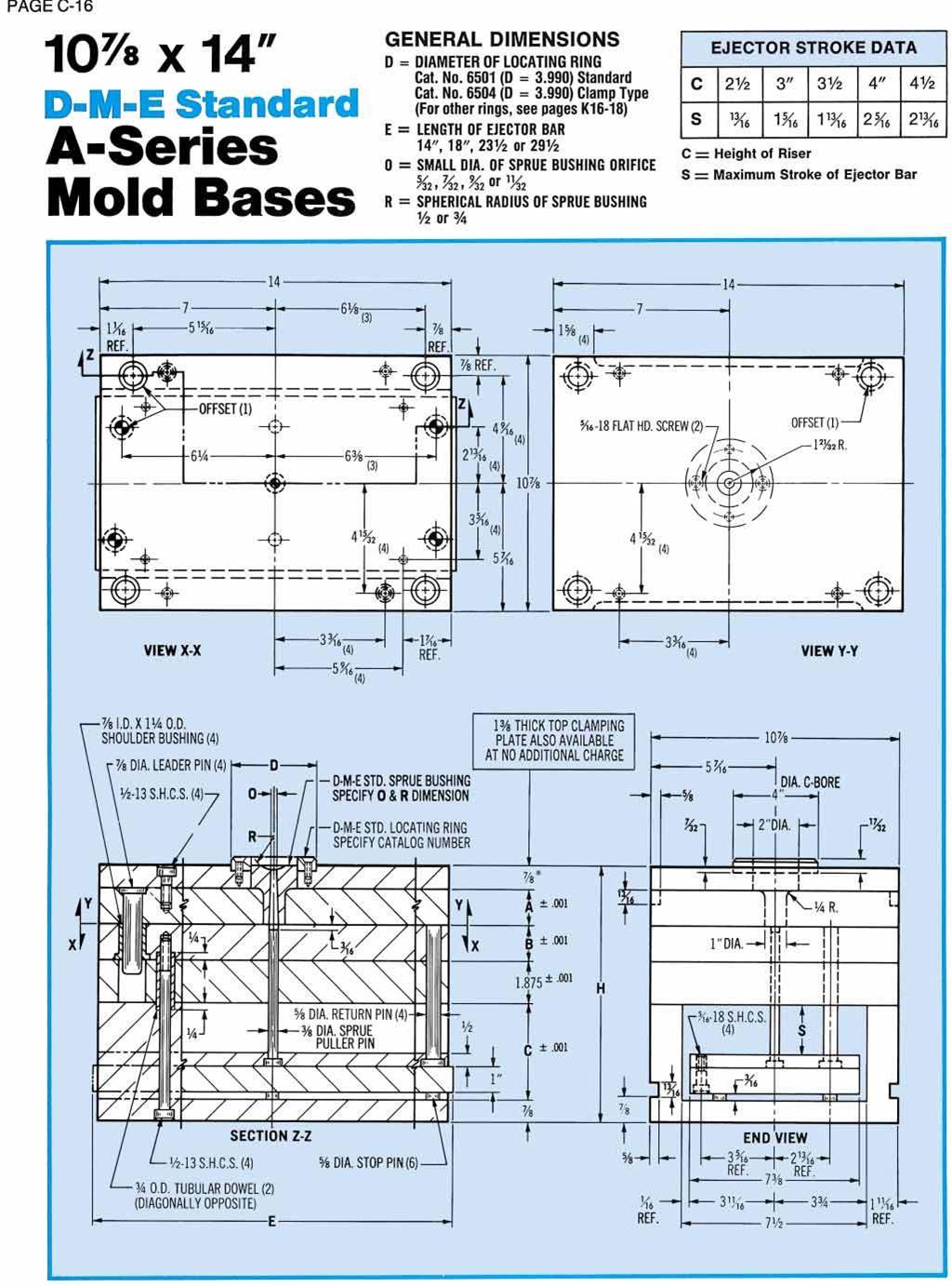 DME A series mold bases