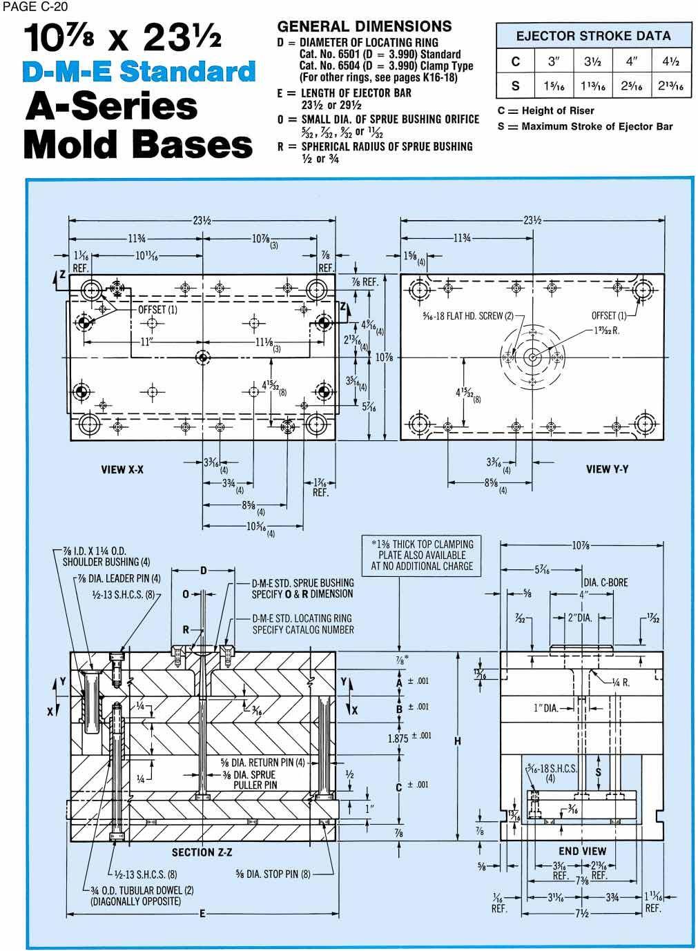 DME A series mold bases