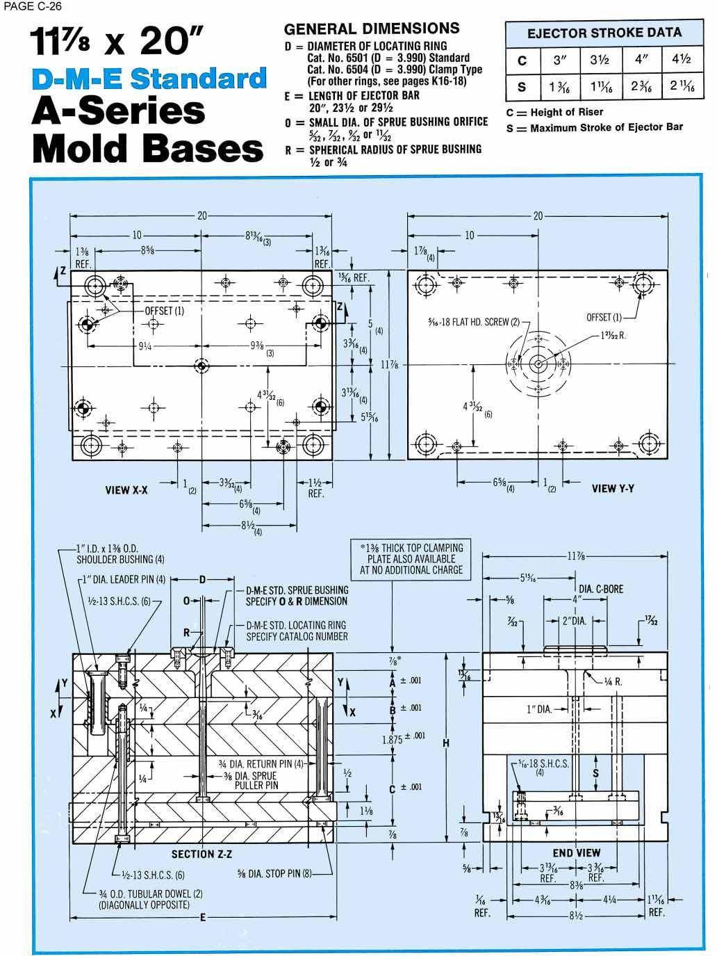 DME A series mold bases