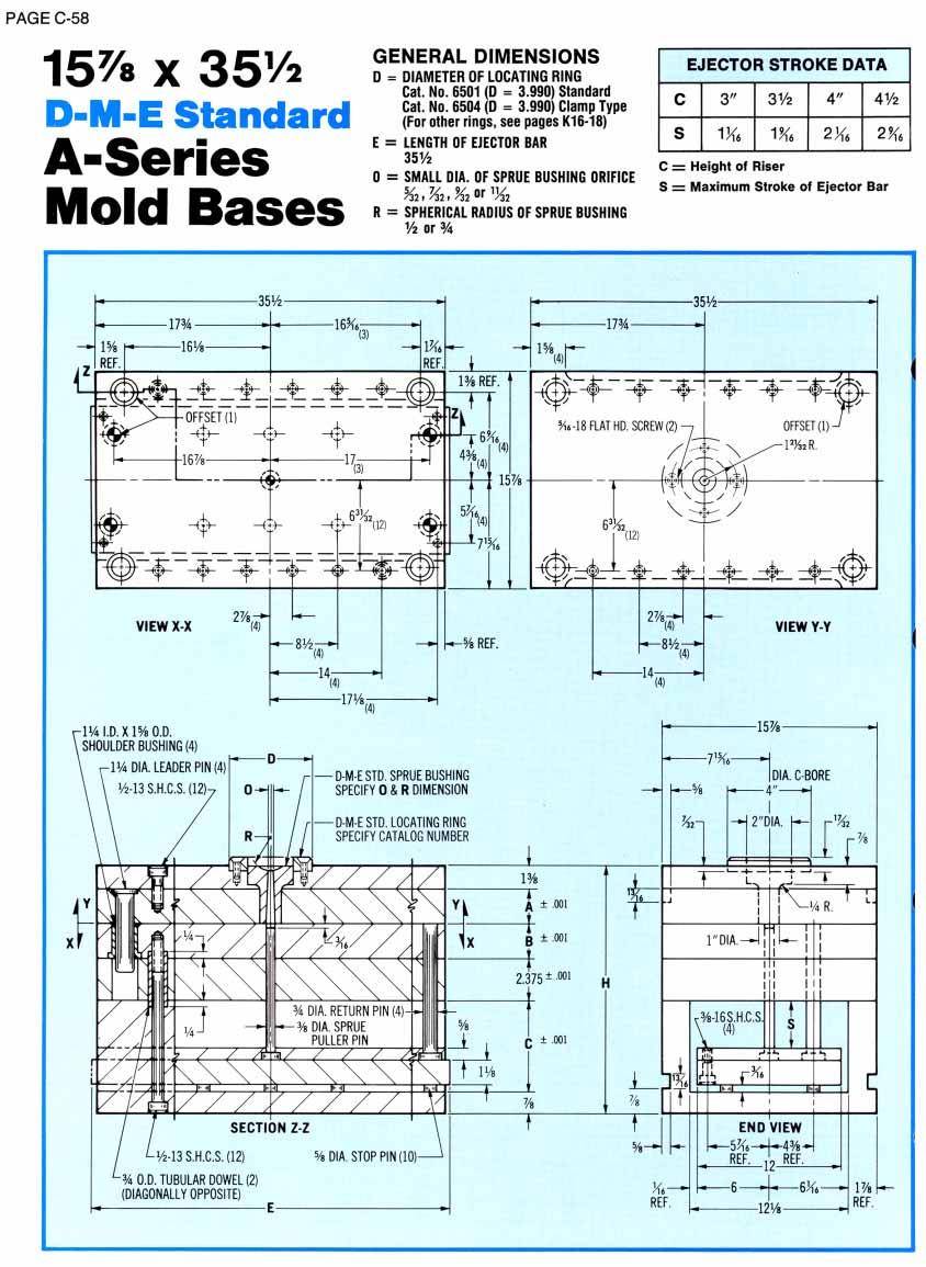 DME A series mold bases